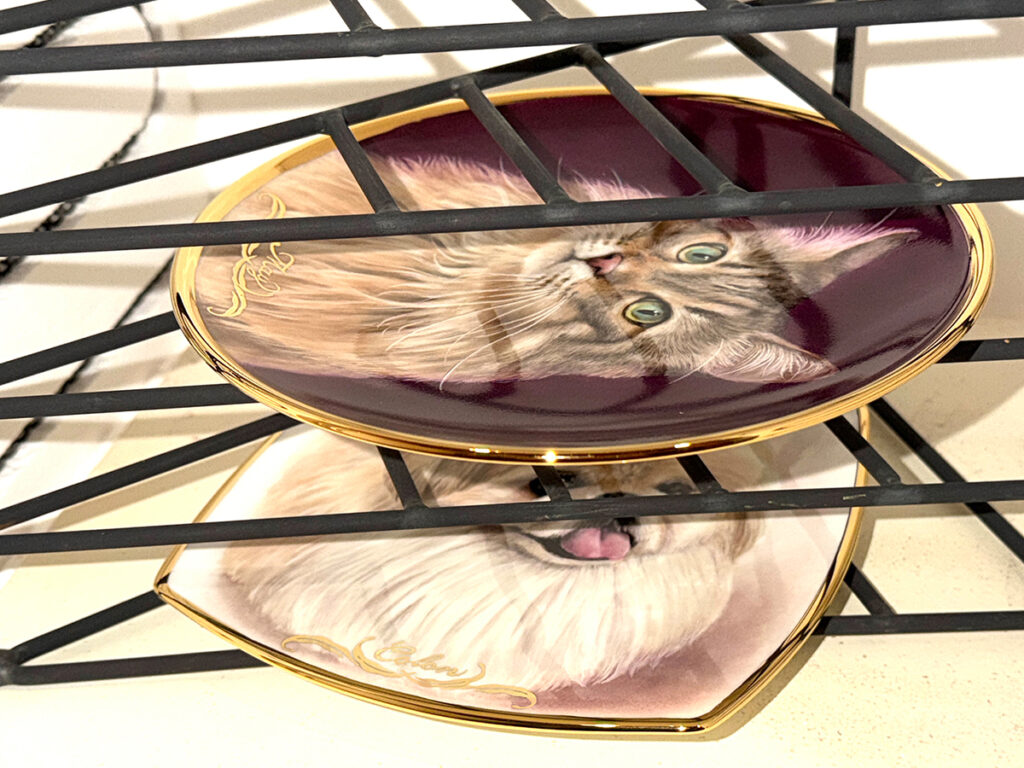 絵皿の焼成