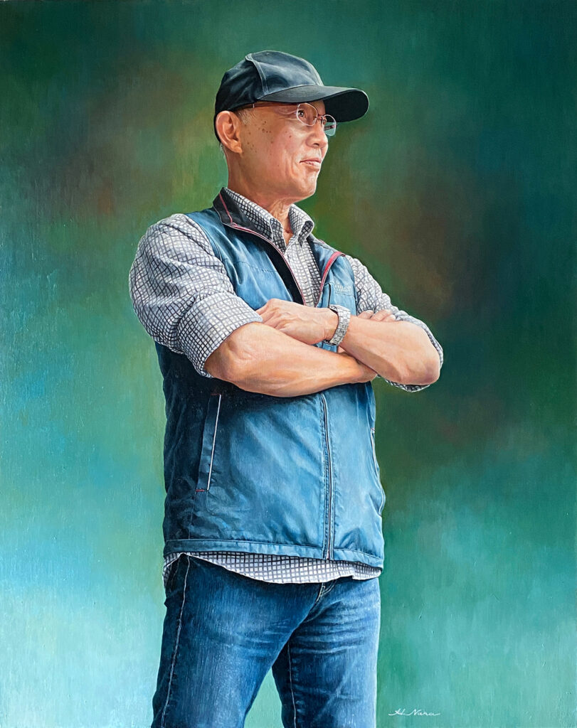 参議院議長賞受賞-油絵肖像画