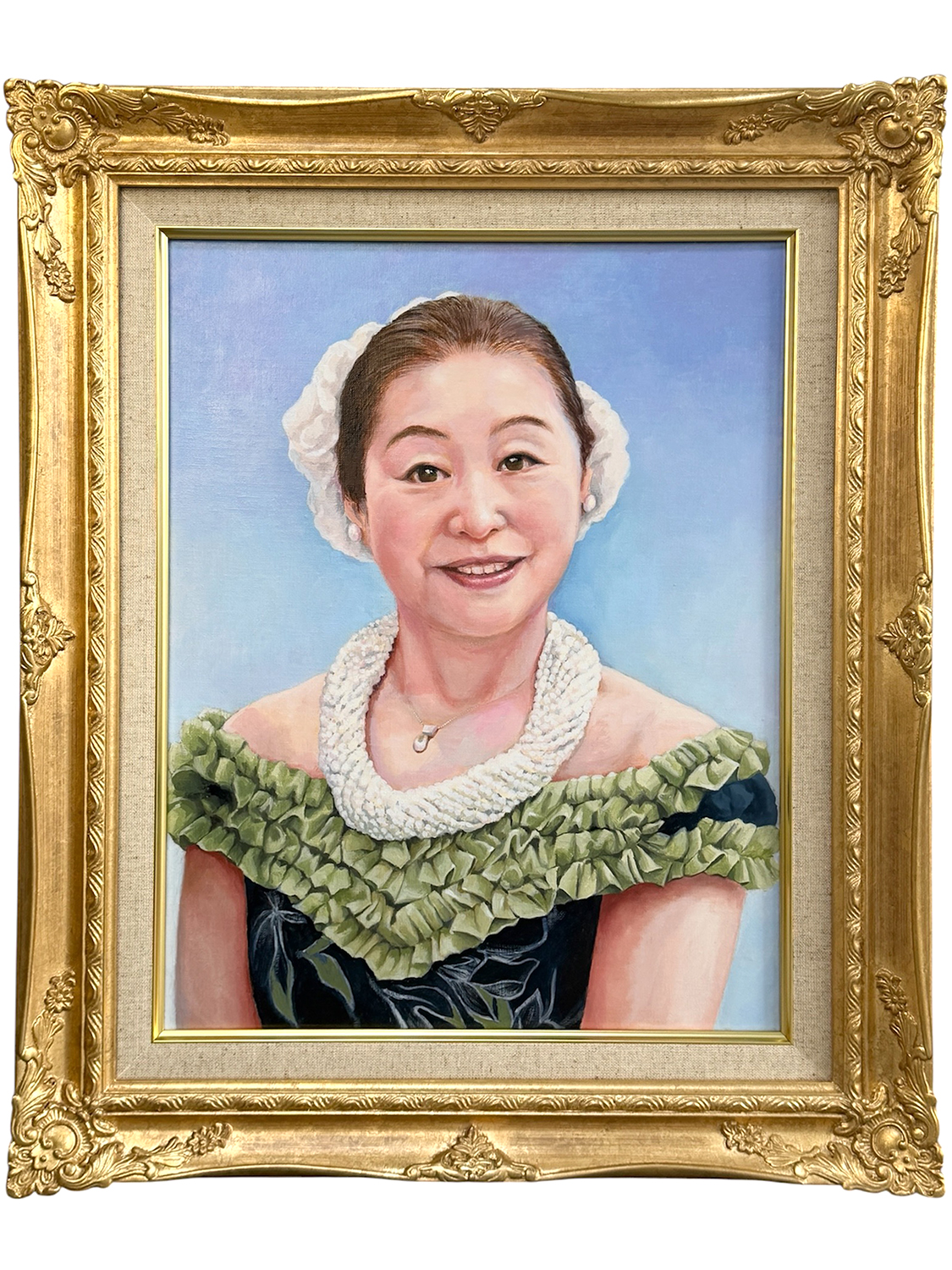 油絵人物肖像画-4 F6号